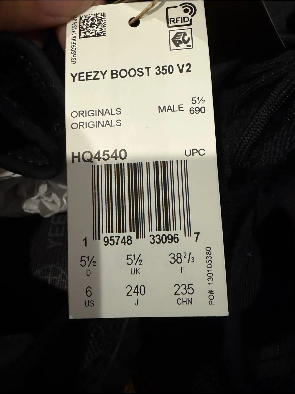 Adidas Yeezy Boost 350 V2 Triple Black Knit Sneakers